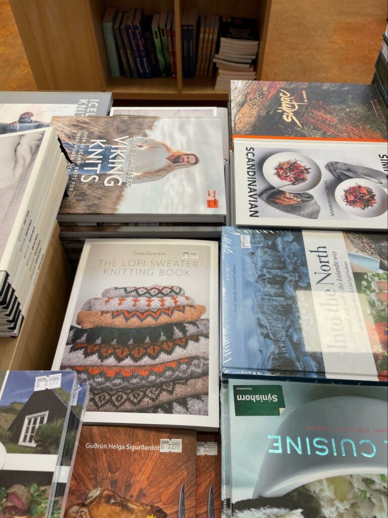 knitting books at the Penninn Eymundsson bookshop in central Reykjavik Knitting books at the Penninn Eymundsson bookshop in central Reykjavik