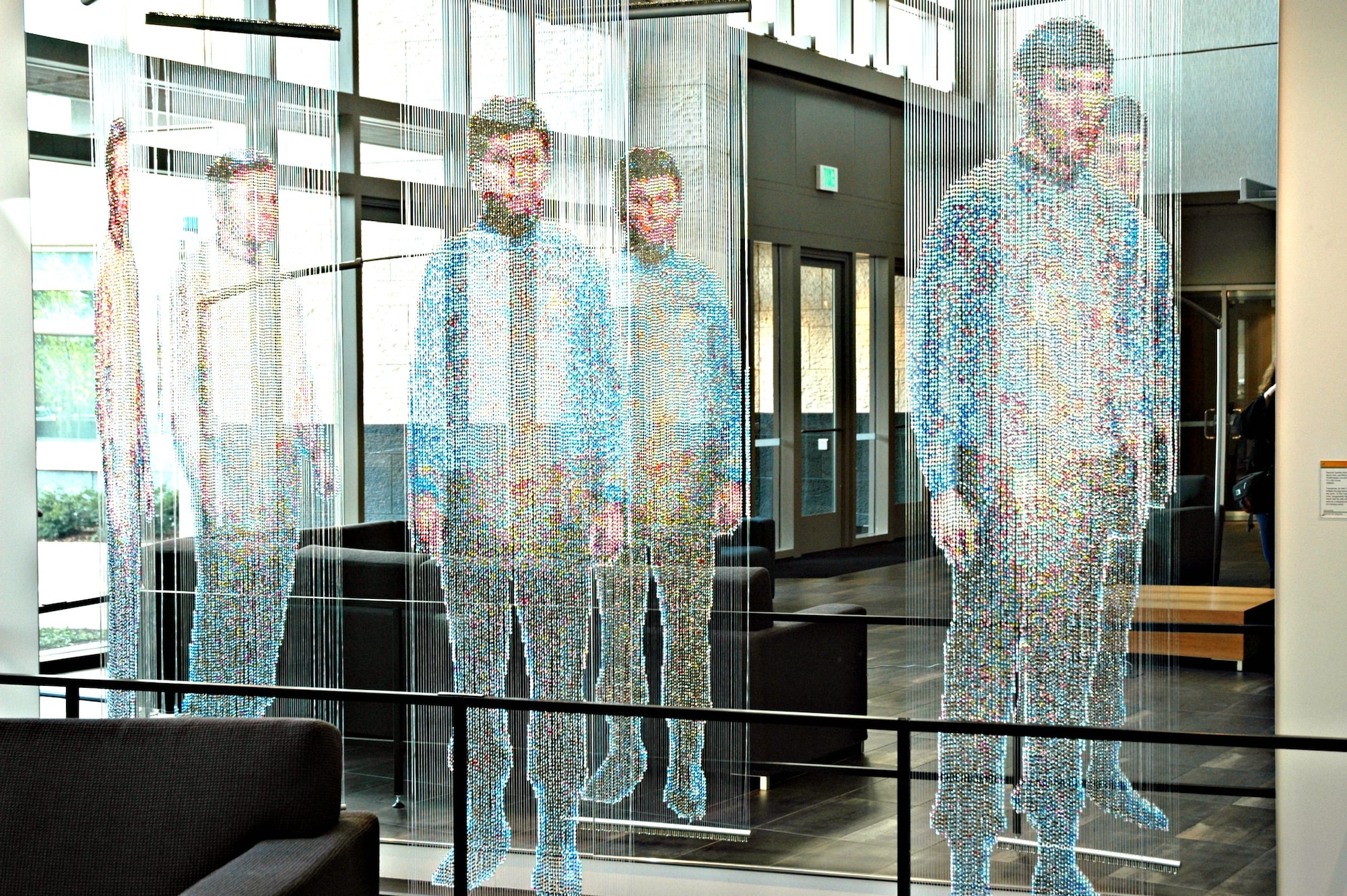 Star Trek sculpture by Devorah Sperber, Spock, Kirk and McCoy: Beaming-In (In-Between), Microsoft, Studio D, Redmond, Washington, USA